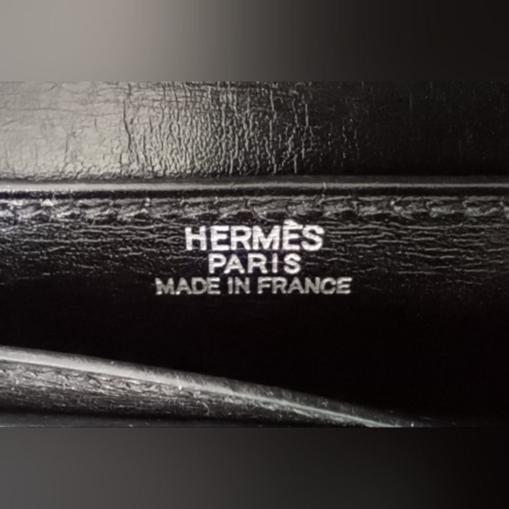 Hermes Bearn Calfskin Leather Wallet - 100% Authentic - Picture 6 of 11